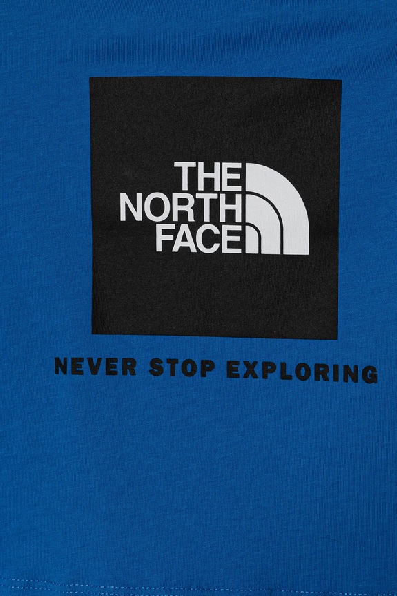 Dětské bavlněné tričko The North Face KID BOX NSE S/S TEE modrá NF0A89H5T4S1