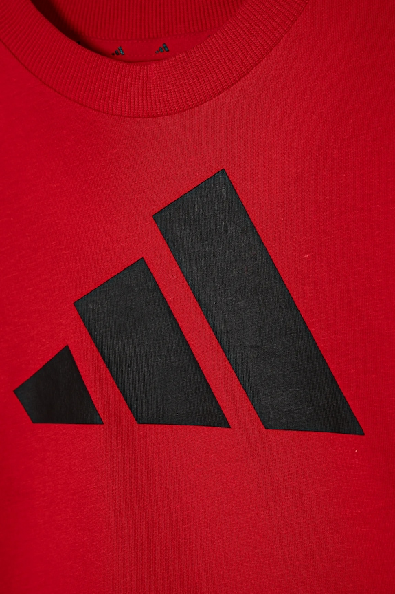 adidas t-shirt bawełniany dziecięcy czerwony JN8007