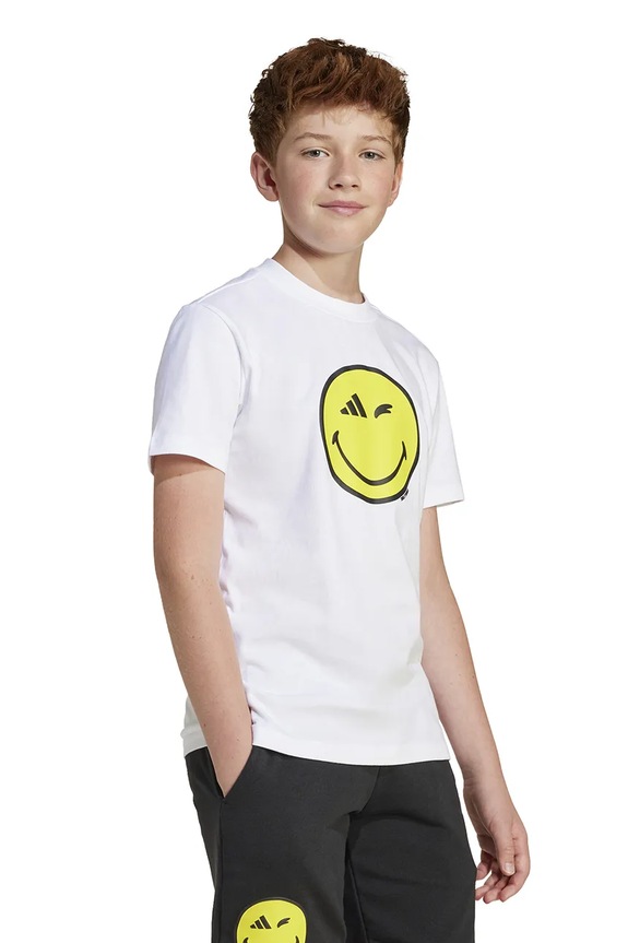 adidas t-shirt in cotone per bambini x Smiley World JJ3071
