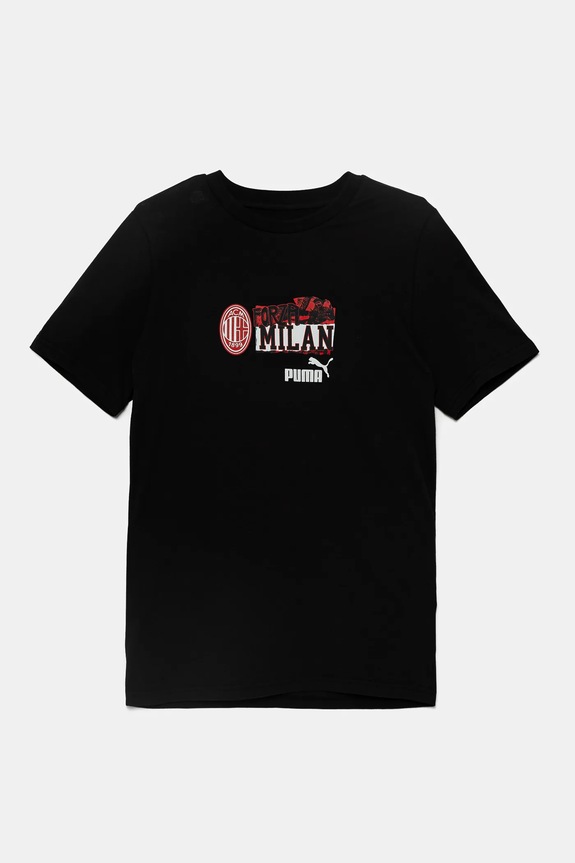 Puma t-shirt bawełniany dziecięcy ACM ftblNRGY Tee nadruk czarny 779316
