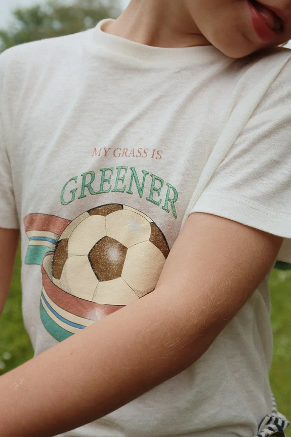 Konges Sløjd t-shirt z domieszką lnu dziecięcy ERA TEE OCS KS102600