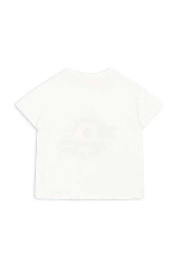Chłopiec Konges Sløjd t-shirt z domieszką lnu dziecięcy ERA TEE OCS KS102600 biały