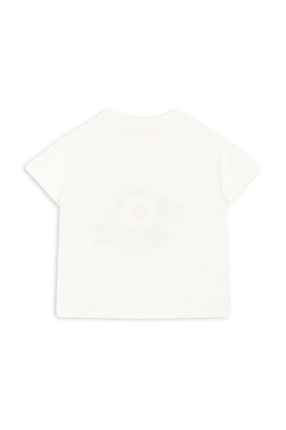 Chłopiec Konges Sløjd t-shirt z domieszką lnu dziecięcy ERA TEE OCS KS102600 biały
