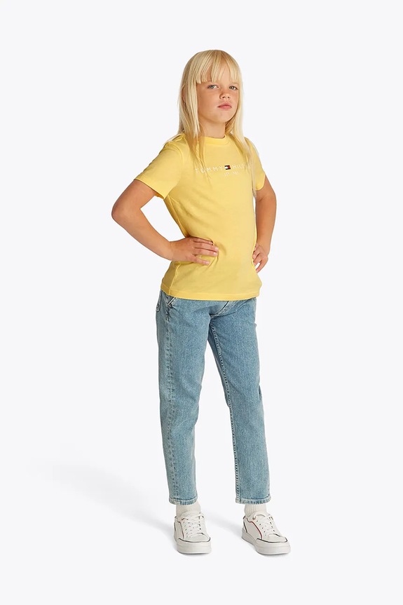 Tommy Hilfiger t-shirt dziecięcy bawełniany pozostałe żółty KS0KS00397.74.122.PPYA