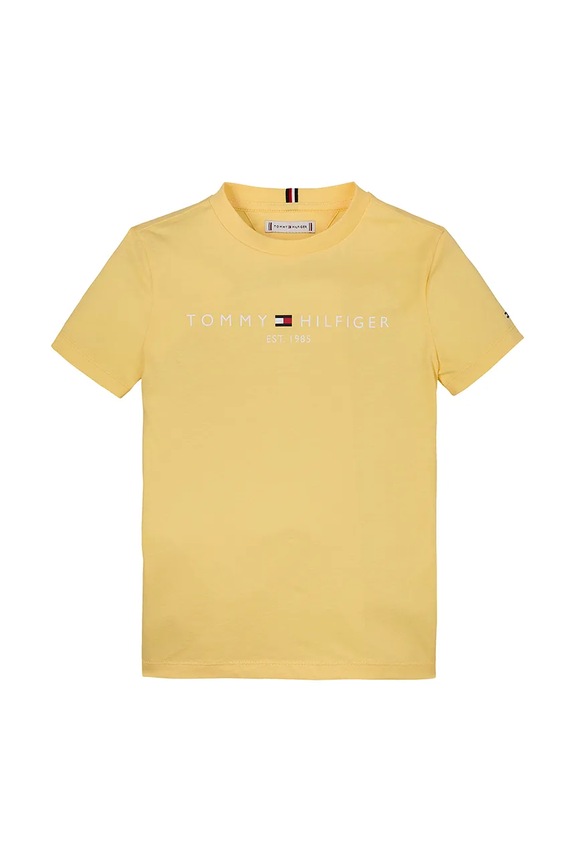 Tommy Hilfiger t-shirt dziecięcy bawełniany KS0KS00397.74.122.PPYA żółty SS25