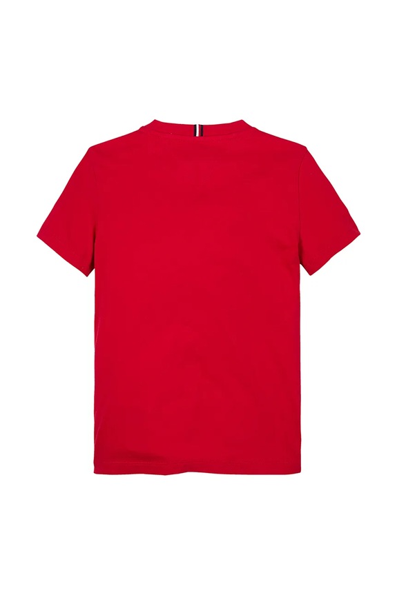 Chłopiec Tommy Hilfiger t-shirt dziecięcy bawełniany KS0KS00397.74.122.PPYA czerwony
