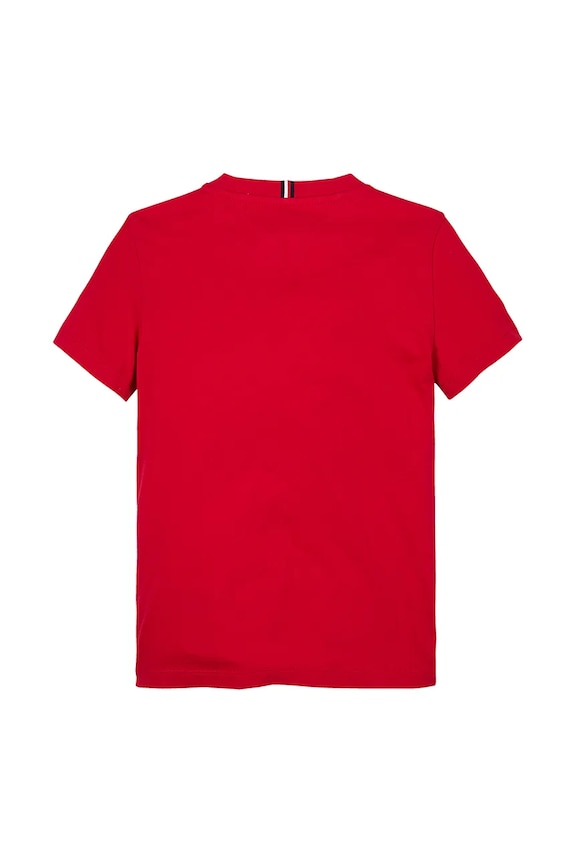Chłopiec Tommy Hilfiger t-shirt dziecięcy bawełniany KS0KS00397.74.122.PPYA czerwony