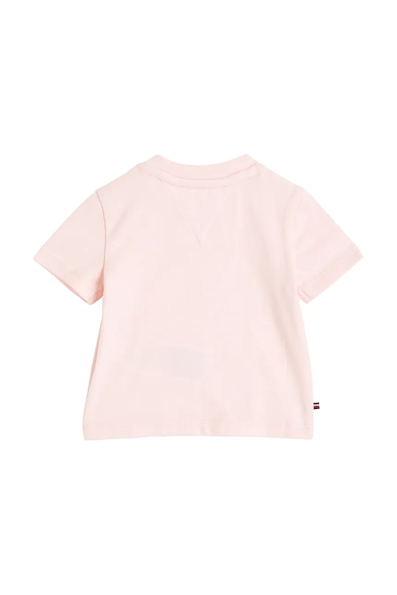 Бебешка тениска Tommy Hilfiger KN0KN02033.PPYA розов SS25