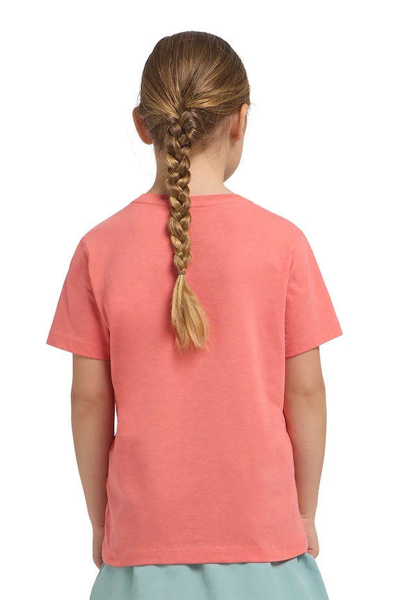 Детская хлопковая футболка Jack Wolfskin ESSENTIAL COTTON T K A64184.164.176 розовый