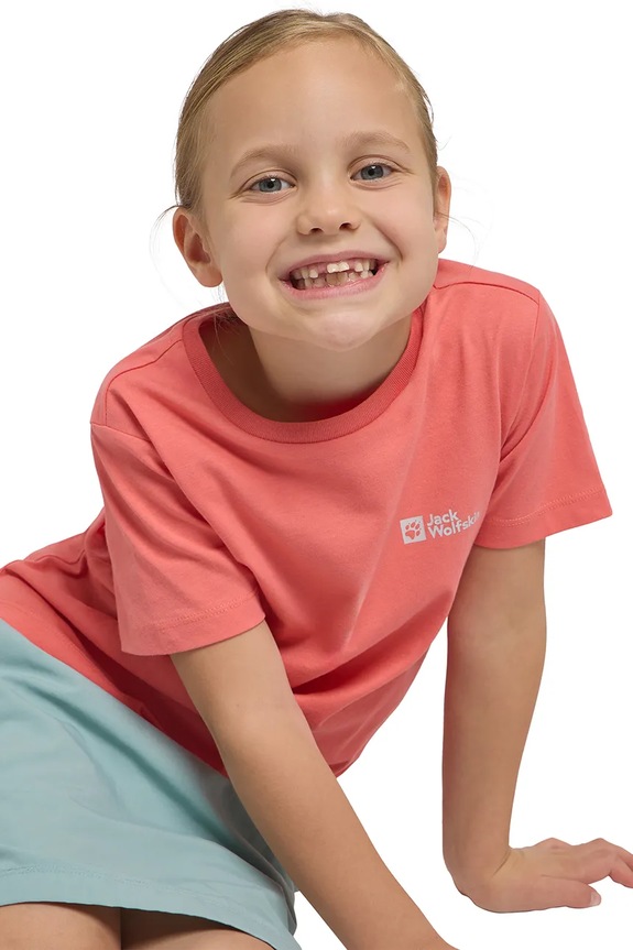 Детская хлопковая футболка Jack Wolfskin ESSENTIAL COTTON T K A64184.164.176