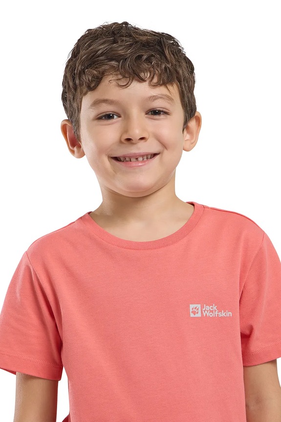 Детская хлопковая футболка Jack Wolfskin ESSENTIAL COTTON T K A64184.164.176
