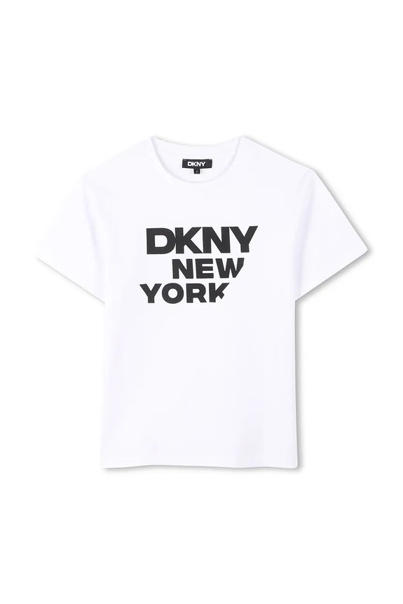 Παιδικό μπλουζάκι Dkny στάμπα λευκό D62299.162.174