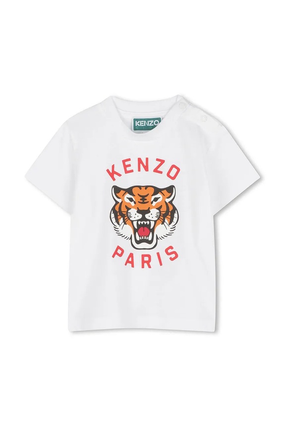 Kenzo Kids t-shirt bawełniany niemowlęcy nadruk biały K60977.71.81