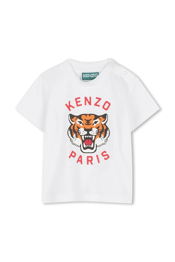 Kenzo Kids t-shirt bawełniany niemowlęcy nadruk biały K60977.71.81