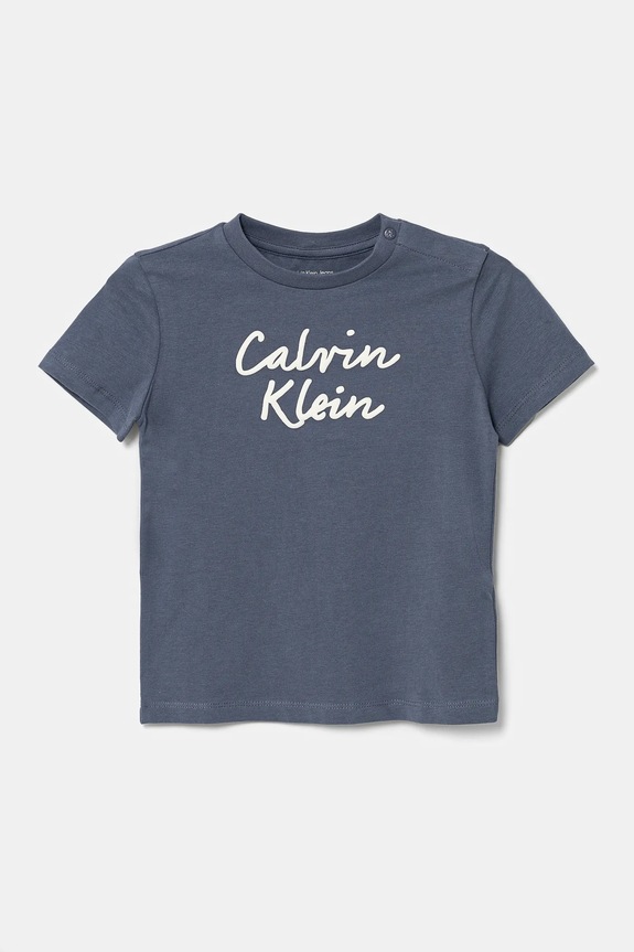Calvin Klein Jeans tricou copii print albastru IN0IN00292.PPYA