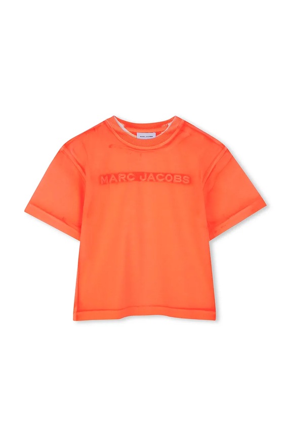 Marc Jacobs t-shirt bawełniany dziecięcy W60446.114.150 pomarańczowy SS25