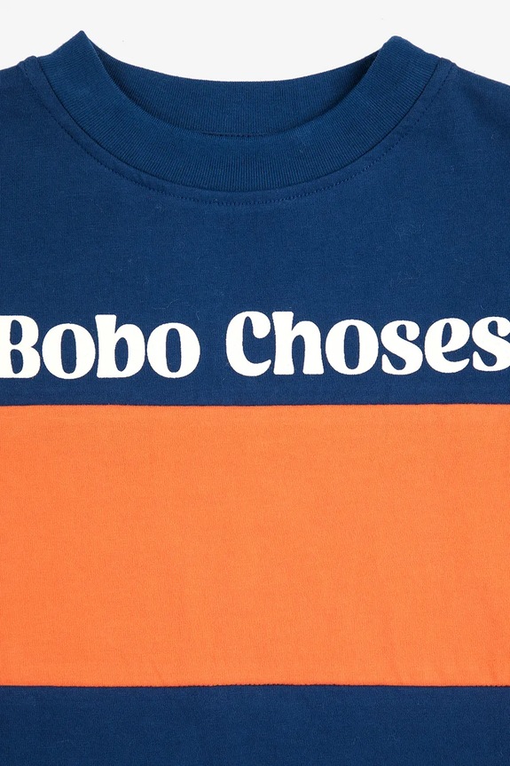 Bobo Choses t-shirt bawełniany dziecięcy granatowy 125AC126