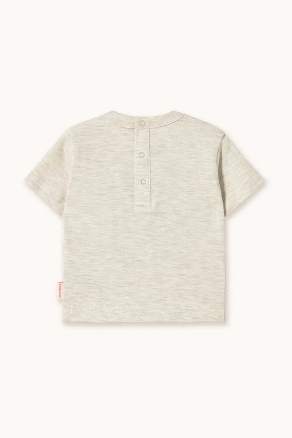 Chłopiec Tinycottons t-shirt niemowlęcy READERS GRAPHIC BABY TEE SS25.087 beżowy