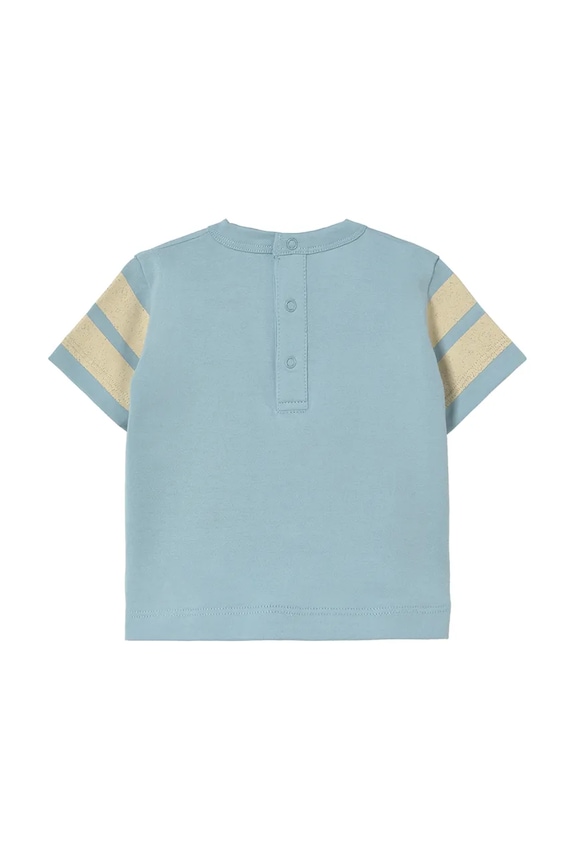 Detské bavlnené tričko Tinycottons STRIPES LOGO BABY TEE SS25.141 modrá SS25