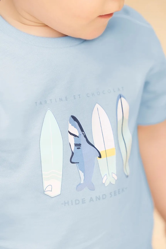 Tartine et Chocolat baba pamut póló CA10041.60.74 kék