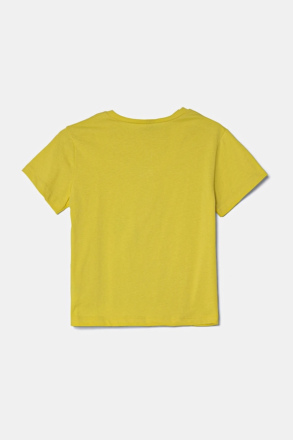Detské bavlnené tričko United Colors of Benetton 3X1SG10IB.P.Seasonal zelená SS25