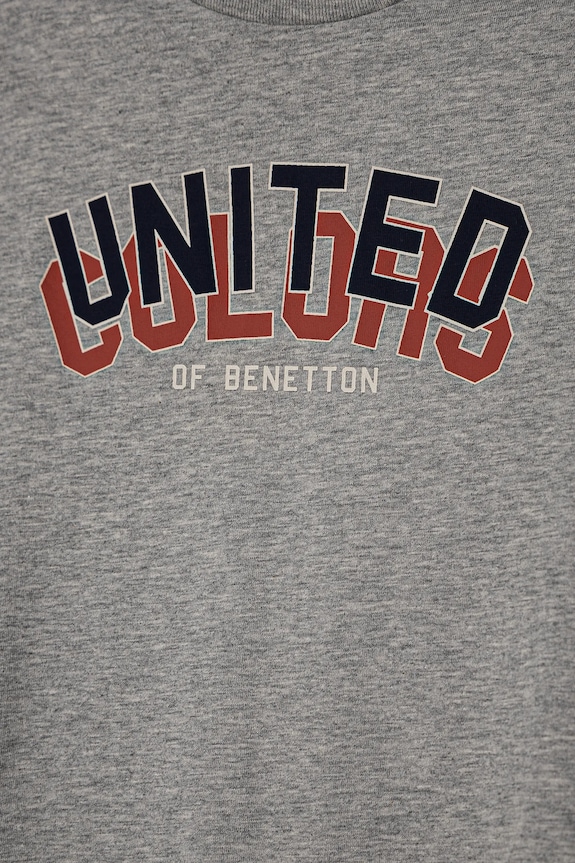 Fiú United Colors of Benetton gyerek pamut póló 3I1XC10N3.G.Seasonal szürke