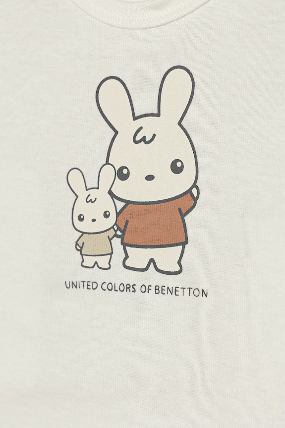 BIMBA United Colors of Benetton maglietta in cotone neonati 3I9WA1062.W.Seasonal bianco