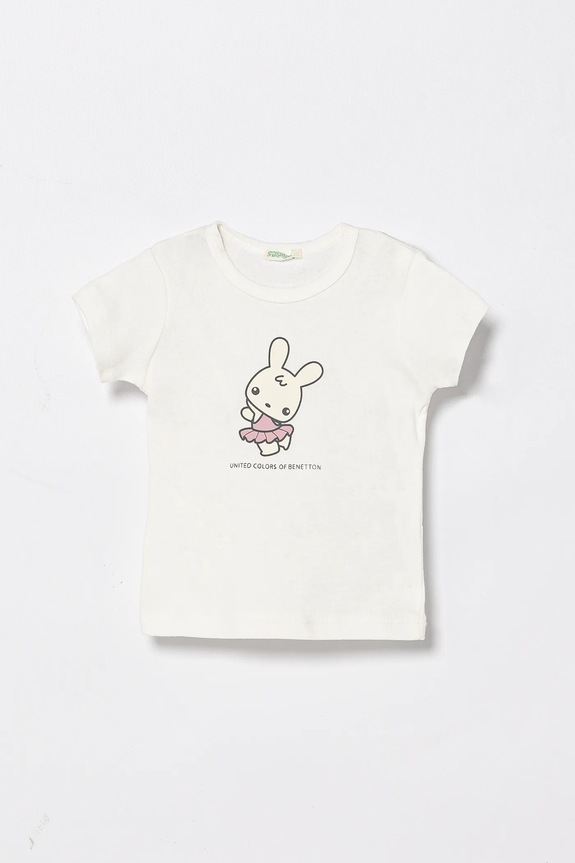 United Colors of Benetton maglietta in cotone neonati prodotto per bambini bianco 3I9WA1062.W.Seasonal