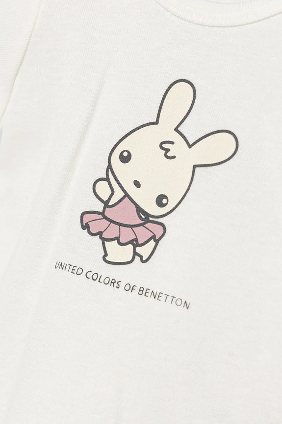 BIMBA United Colors of Benetton maglietta in cotone neonati 3I9WA1062.W.Seasonal bianco