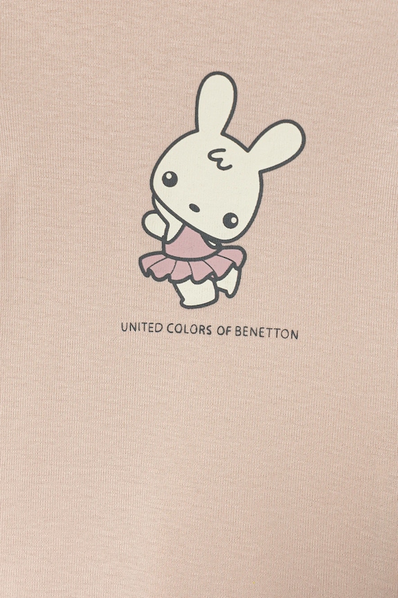 Момче Бебешка памучна тениска United Colors of Benetton 3I9WA1062.W.Seasonal розов