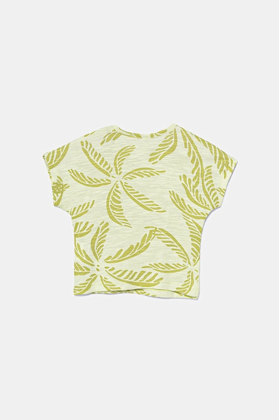 United Colors of Benetton tricou din bumbac pentru bebeluși 3O7SA106E.W.Seasonal verde SS25