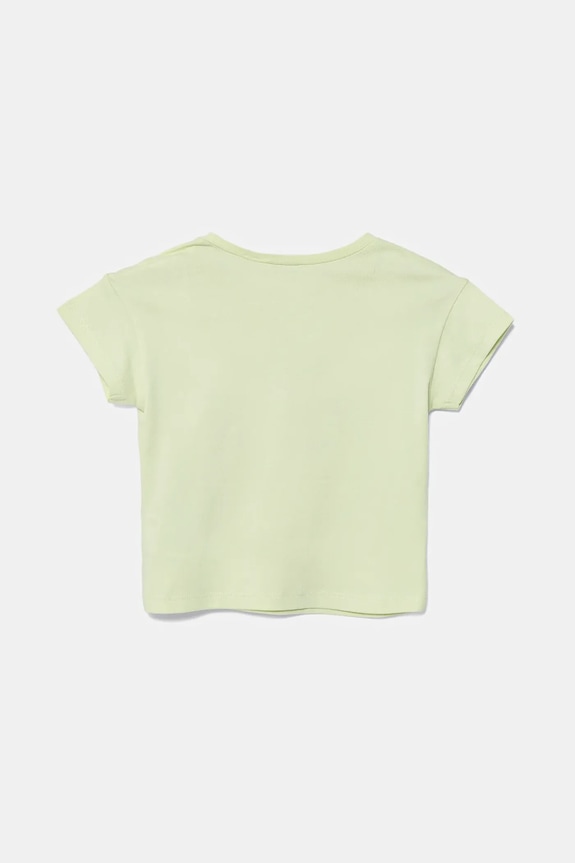 Detské bavlnené tričko United Colors of Benetton 3096A106D.W.Seasonal zelená SS25