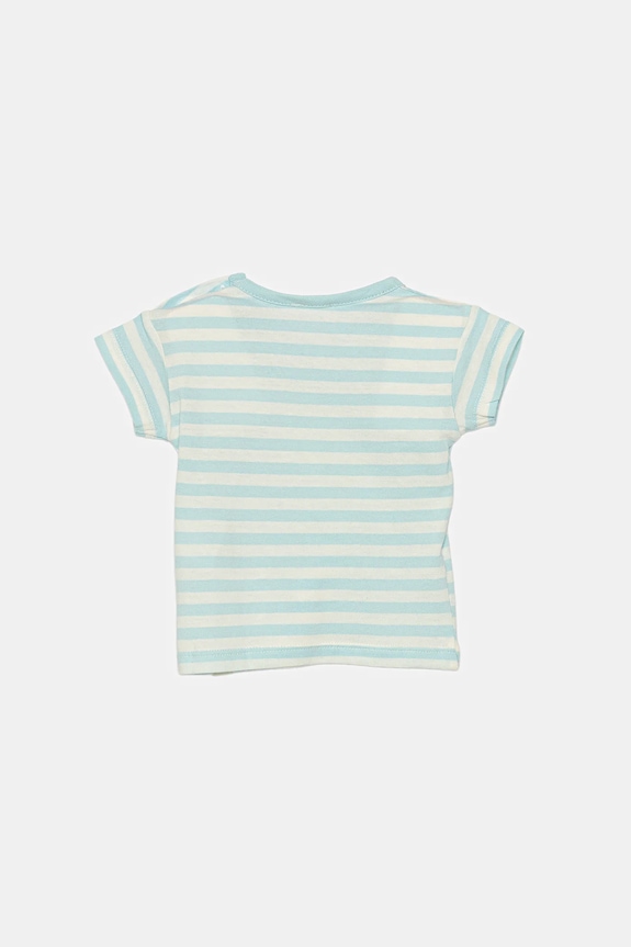 United Colors of Benetton maglietta in cotone neonati 34LPA106B.W.Seasonal blu SS25