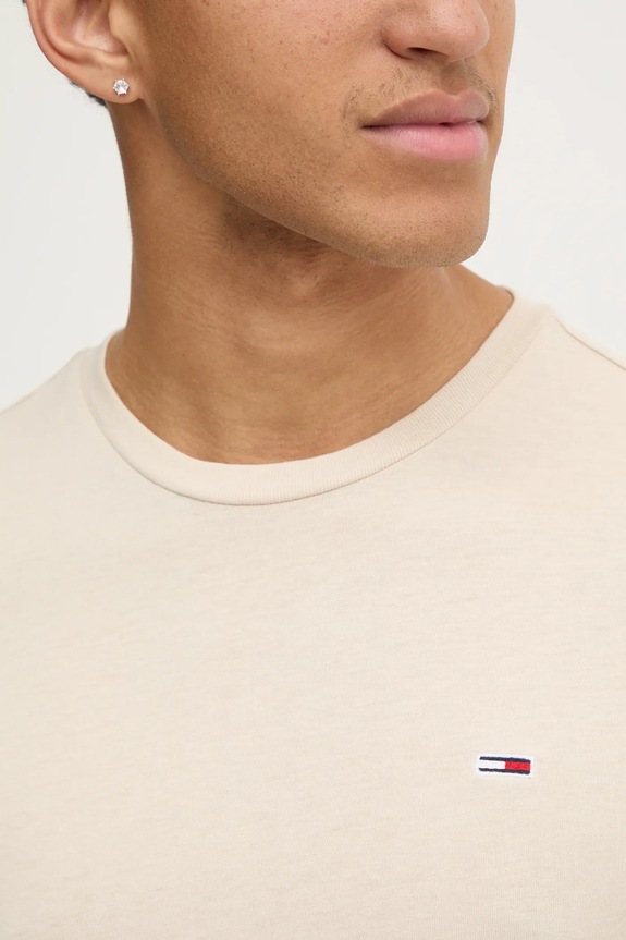 Tommy Jeans tricou bărbați DM0DM20363 bej