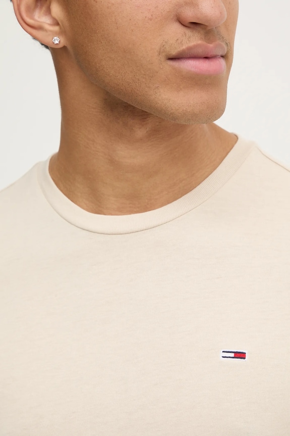 Tommy Jeans tricou bărbați DM0DM20363 bej