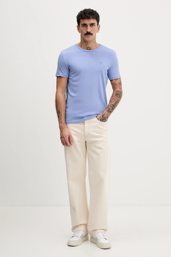 Tommy Jeans tricou bărbătesc DM0DM20363 albastru SS26