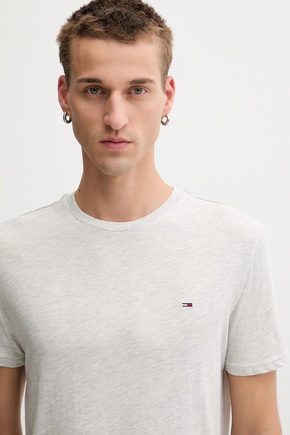 Tommy Jeans tricou bărbătesc gri DM0DM20363