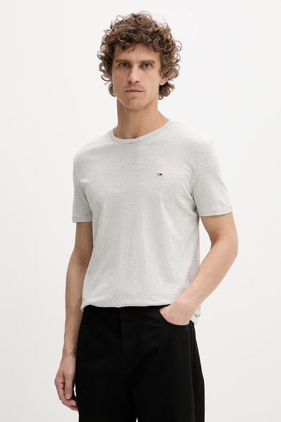 Tommy Jeans tricou bărbătesc gri DM0DM20363