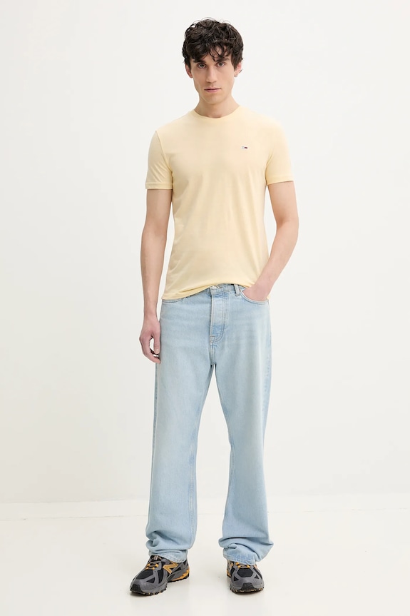 Tommy Jeans tricou bărbătesc DM0DM20363 galben SS26
