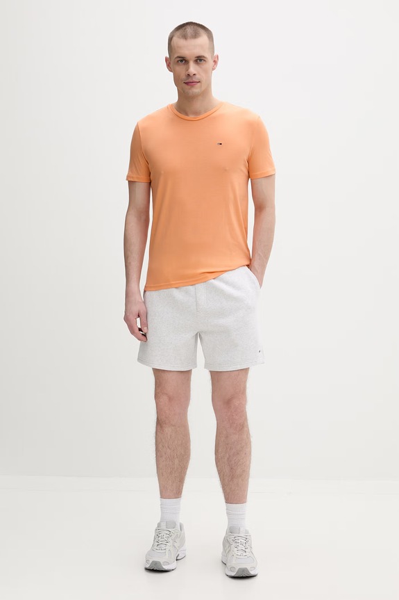 Tommy Jeans tricou bărbați DM0DM20363 portocaliu SS26