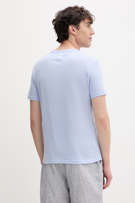 Odzież Tommy Jeans T-shirt męski DM0DM20363 niebieski