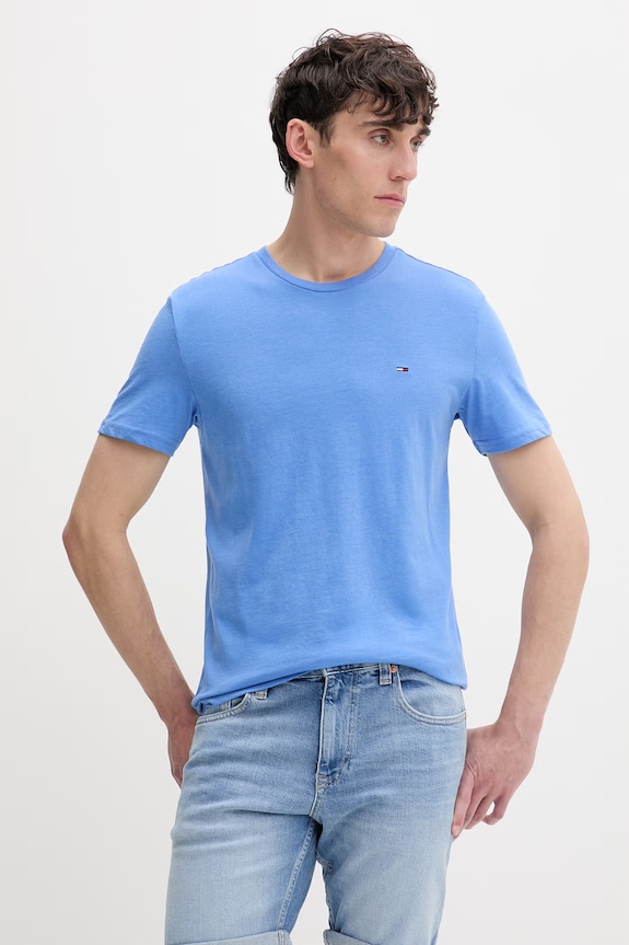 Tommy Jeans tričko pánske modrá DM0DM20363