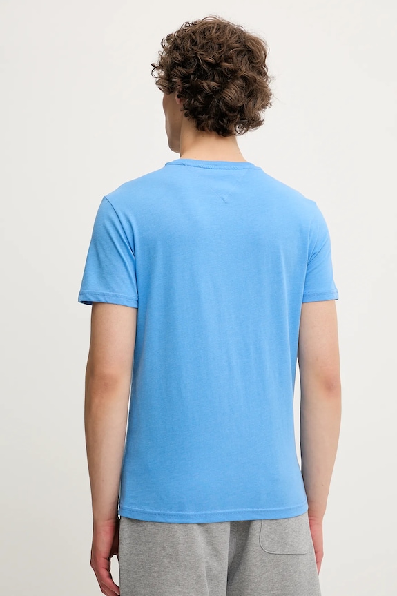 Odzież Tommy Jeans T-shirt męski DM0DM20363 niebieski