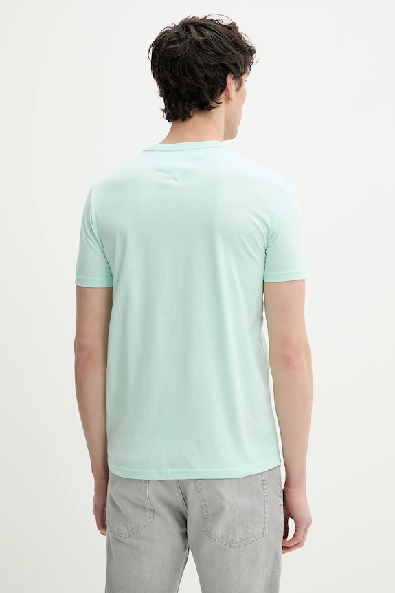 Tommy Jeans tricou bărbătesc DM0DM20363 turcoaz SS26