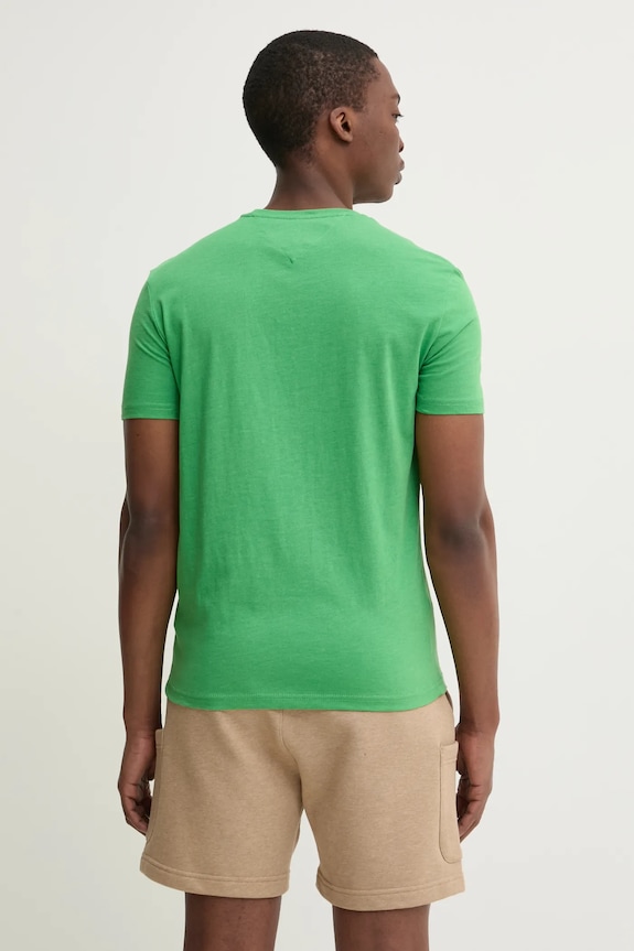 Odzież Tommy Jeans T-shirt męski DM0DM20363 zielony
