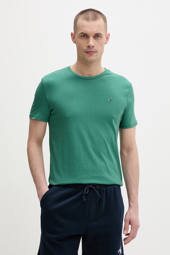 Tommy Jeans T-shirt męski zielony DM0DM20363