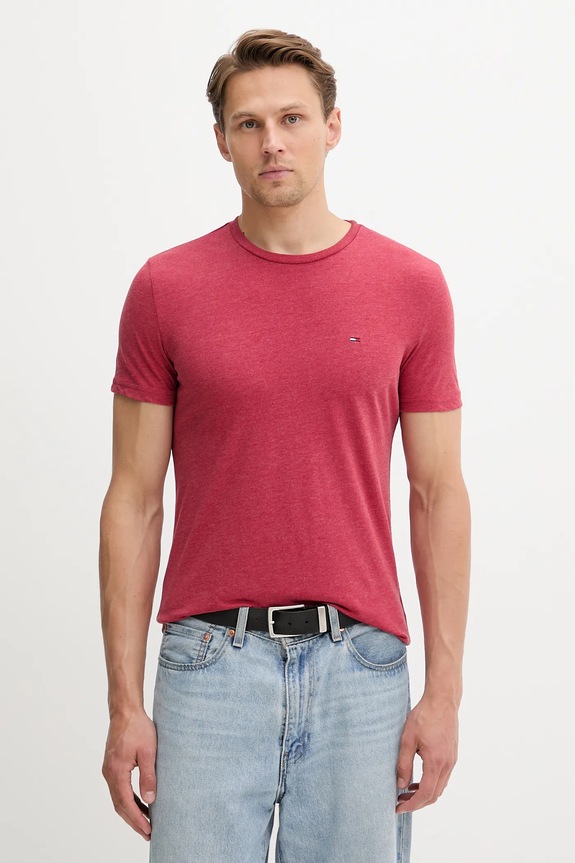 Tommy Jeans kratka majica moška Drugo bordo DM0DM20363