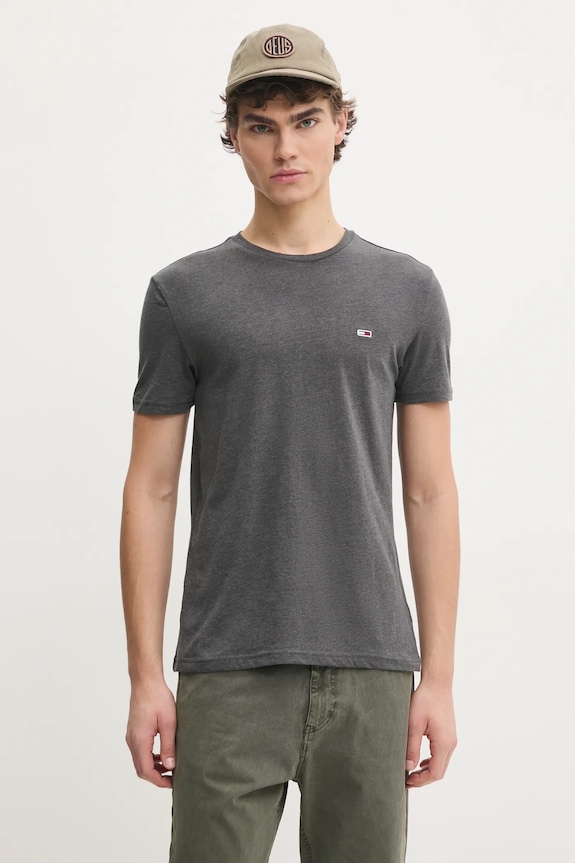 Tommy Jeans T-shirt męski regular szary DM0DM20363