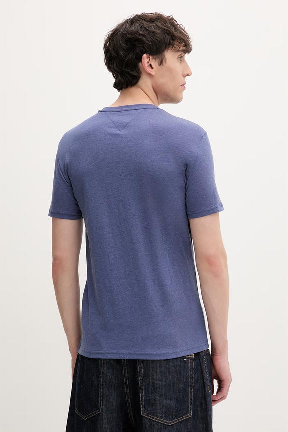 Odzież Tommy Jeans T-shirt męski DM0DM20363 niebieski