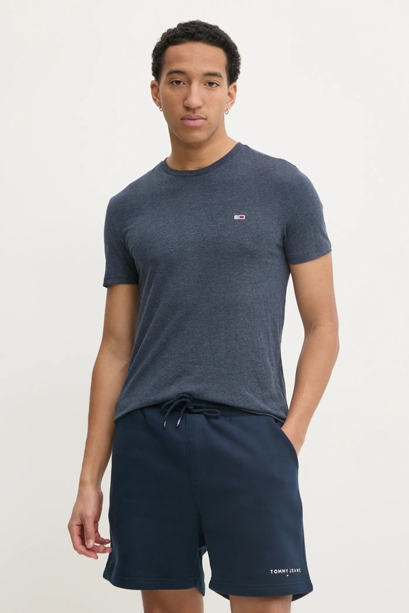 Tommy Jeans T-shirt męski regular niebieski DM0DM20363